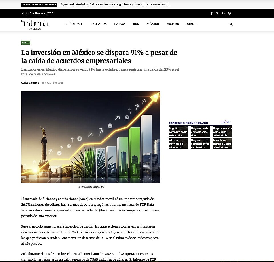 La inversin en Mxico se dispara 91% a pesar de la cada de acuerdos empresariales